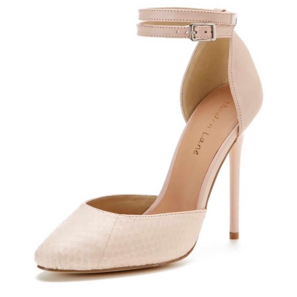 Maiden Lane Blush Ankle Strap Heels | Size 6.5 | Elegant Pump